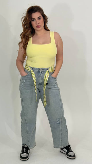 Jeans Cravatta Gialla