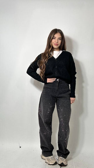 Jeans Con Brillantini