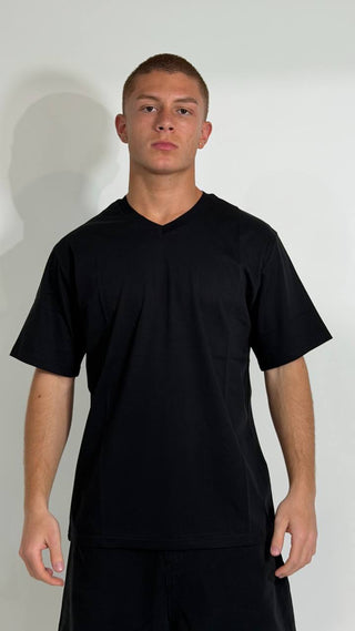T-shirt In Filo Di Scozia Scollo V