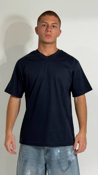 T-shirt In Filo Di Scozia Scollo V