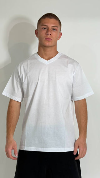 T-shirt In Filo Di Scozia Scollo V