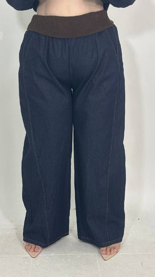 Pantalone Con Fascia Larga